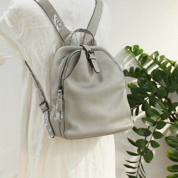Brand Backpack Women Genuine Leather